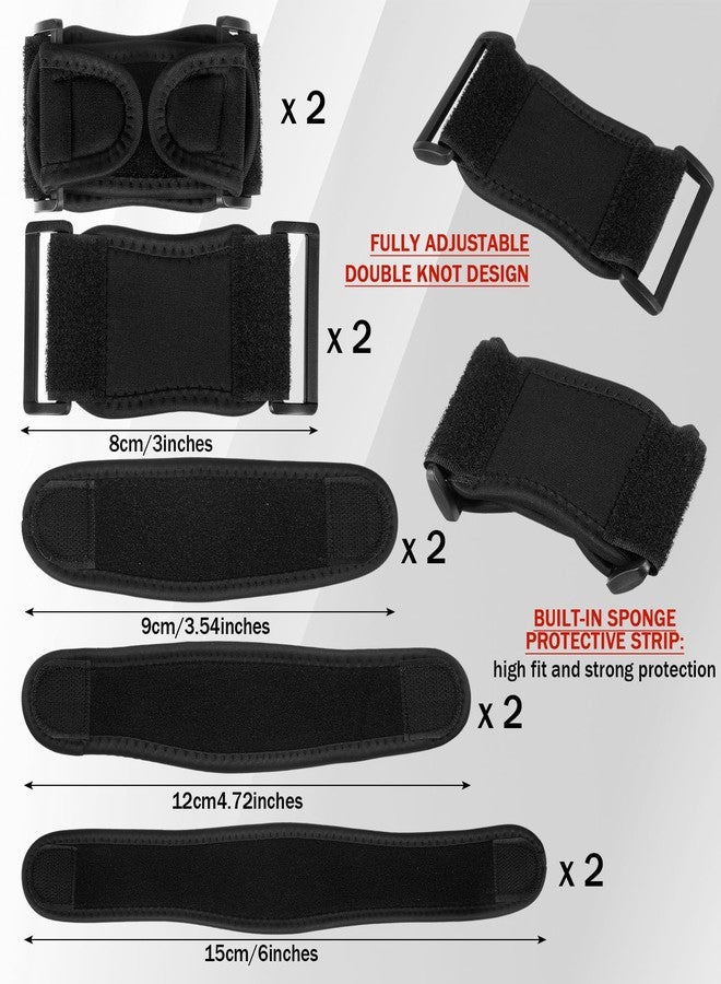 RoundFunny 2 Sets Kids Osgood Schlatter Knee Brace Youth Kids Patella Brace Strap with 3 Different Length Adjustable Patellar Tendon Support Straps Knee Pain Relief Knee Strap Brace Support for Sports - Image 3